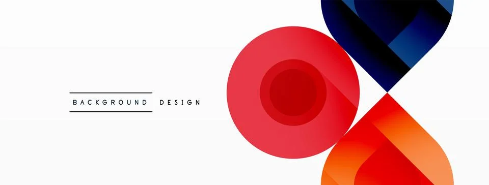 Circular Symphony A Captivating Vector Geometric Abstract Background, Embracing Stock Illustration