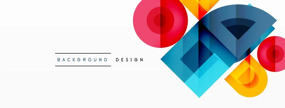 Circular Symphony A Captivating Vector Geometric Abstract Background, Embracing Stock Illustration