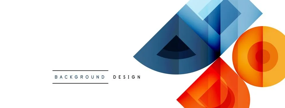 Circular Symphony A Captivating Vector Geometric Abstract Background, Embracing Stock Illustration