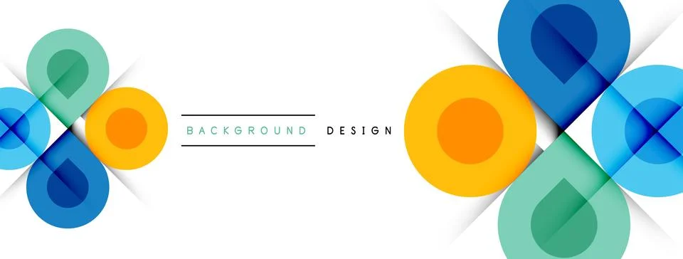 Circular Symphony A Captivating Vector Geometric Abstract Background, Embracing Stock Illustration
