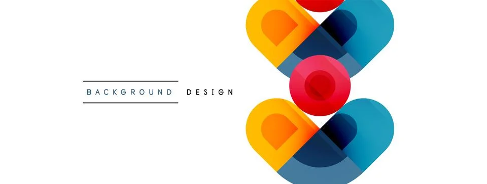 Circular Symphony A Captivating Vector Geometric Abstract Background, Embracing Stock Illustration