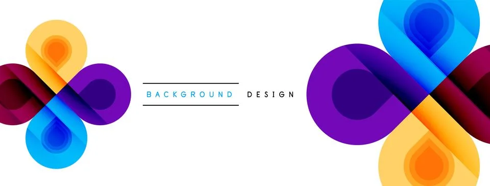 Circular Symphony A Captivating Vector Geometric Abstract Background, Embracing 库存插图