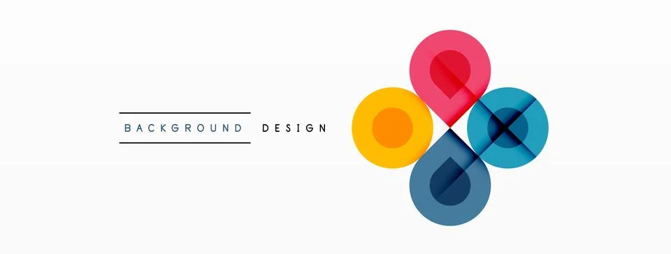 Circular Symphony A Captivating Vector Geometric Abstract Background, Embracing Stock Illustration