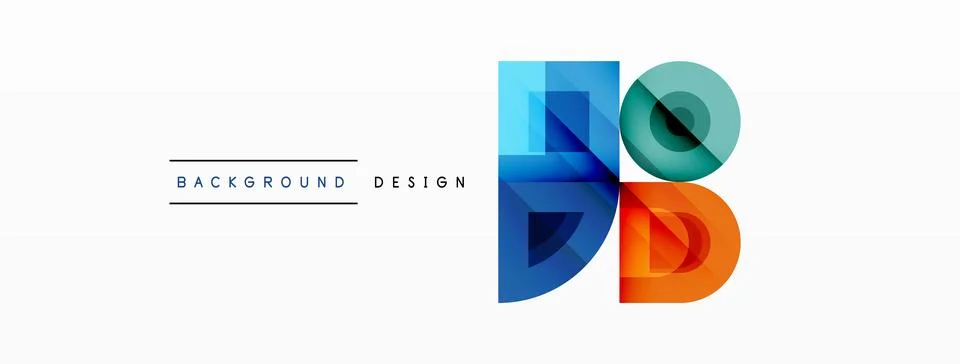 Circular Symphony A Captivating Vector Geometric Abstract Background, Embracing Stock Illustration