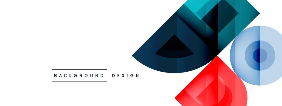 Circular Symphony A Captivating Vector Geometric Abstract Background, Embracing Stock Illustration