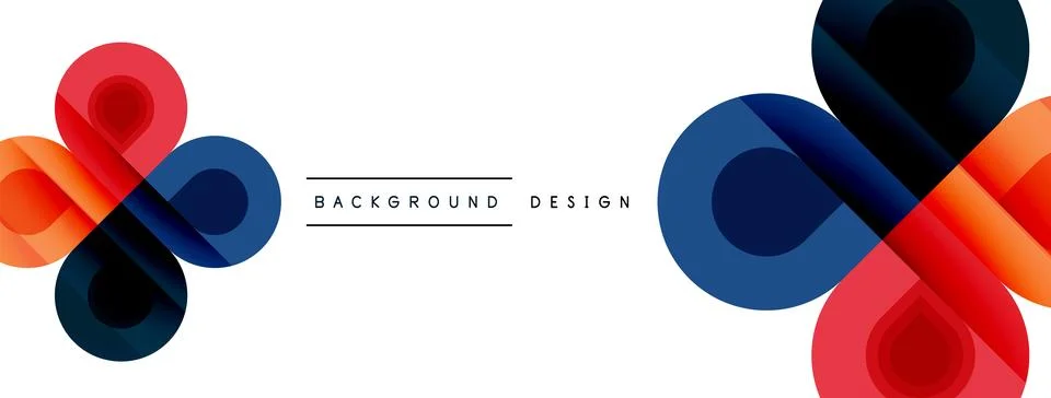 Circular Symphony A Captivating Vector Geometric Abstract Background, Embracing Stock Illustration