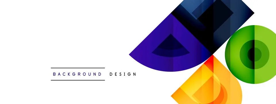 Circular Symphony A Captivating Vector Geometric Abstract Background, Embracing Stock Illustration