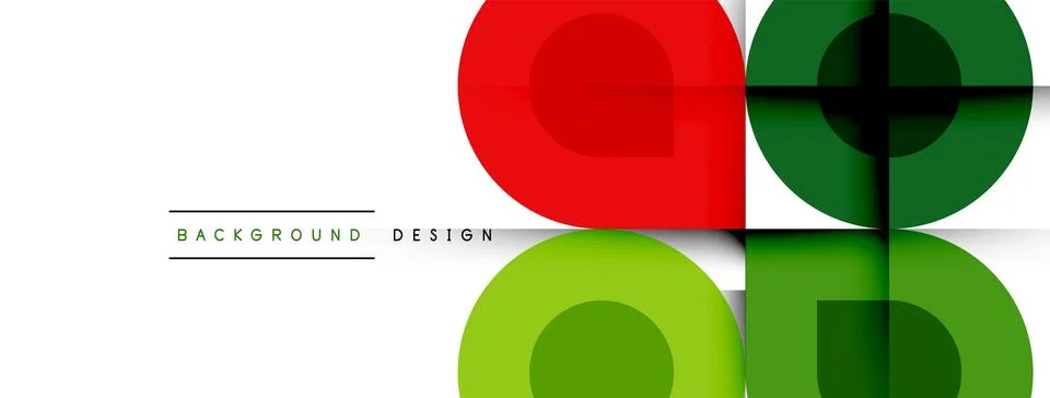 Circular Symphony A Captivating Vector Geometric Abstract Background, Embracing Stock Illustration