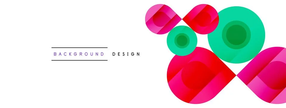 Circular Symphony A Captivating Vector Geometric Abstract Background, Embracing Stock Illustration