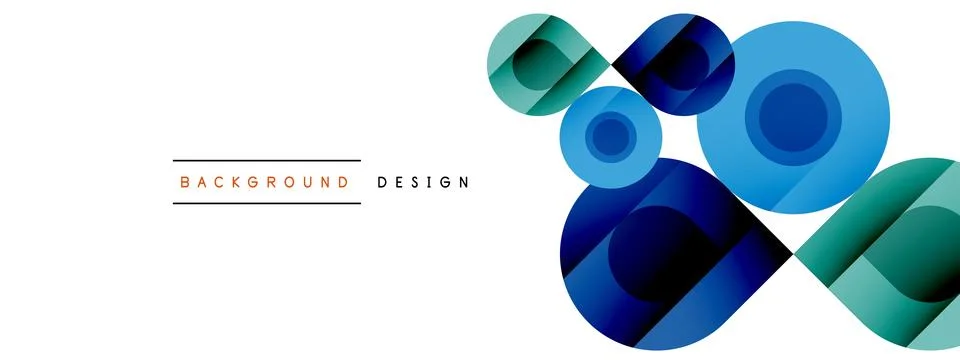 Circular Symphony A Captivating Vector Geometric Abstract Background, Embracing イラスト素材
