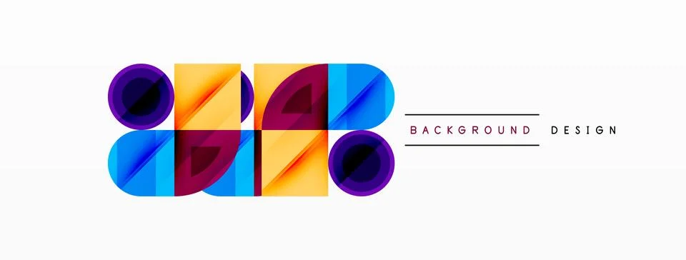 Circular Symphony A Captivating Vector Geometric Abstract Background, Embracing 库存插图