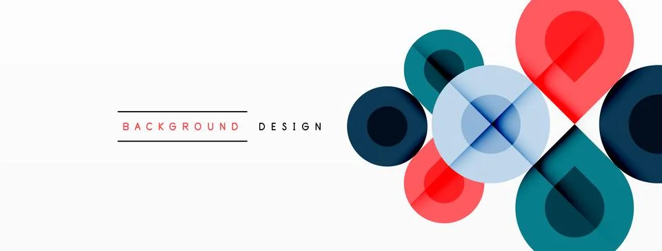 Circular Symphony A Captivating Vector Geometric Abstract Background, Embracing Stock Illustration