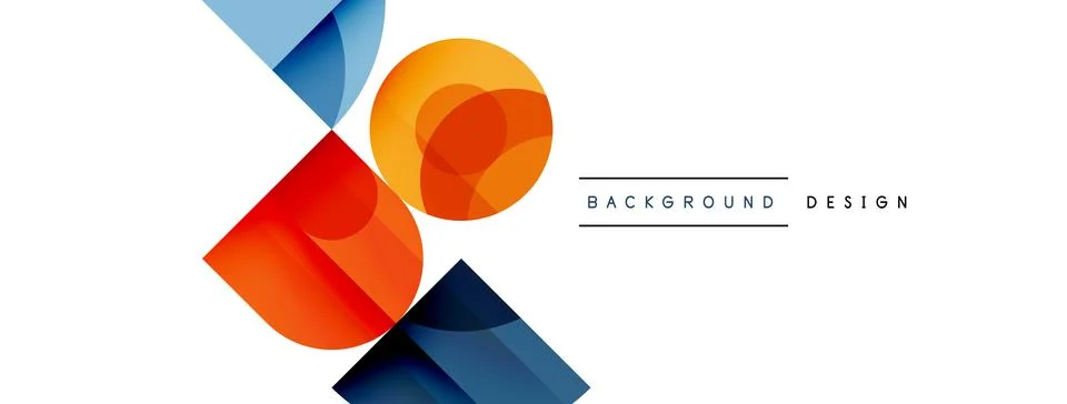 Circular Symphony A Captivating Vector Geometric Abstract Background, Embracing Stock Illustration