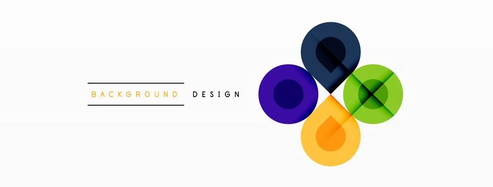 Circular Symphony A Captivating Vector Geometric Abstract Background, Embracing Stock Illustration