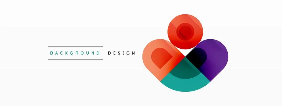 Circular Symphony A Captivating Vector Geometric Abstract Background, Embracing Stock Illustration