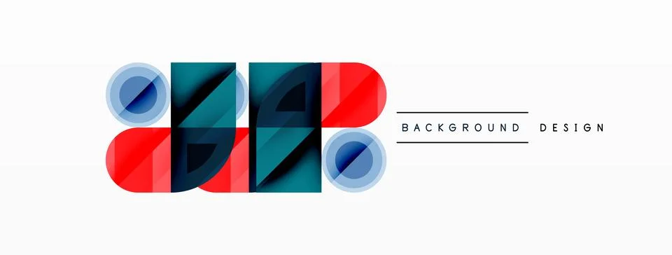 Circular Symphony A Captivating Vector Geometric Abstract Background, Embracing Stock Illustration