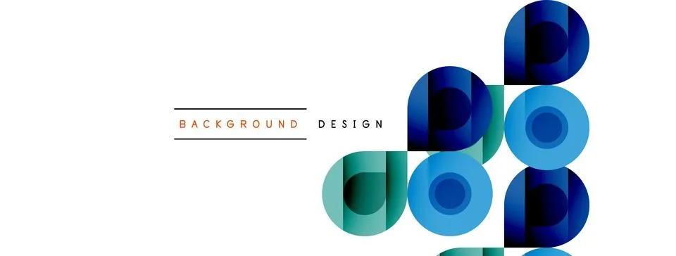 Circular Symphony A Captivating Vector Geometric Abstract Background, Embracing Stock Illustration