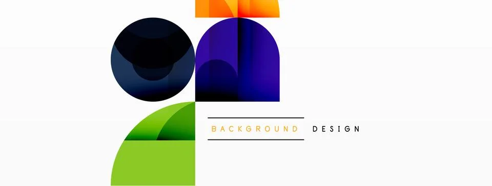 Circular Symphony A Captivating Vector Geometric Abstract Background, Embracing 스톡 일러스트
