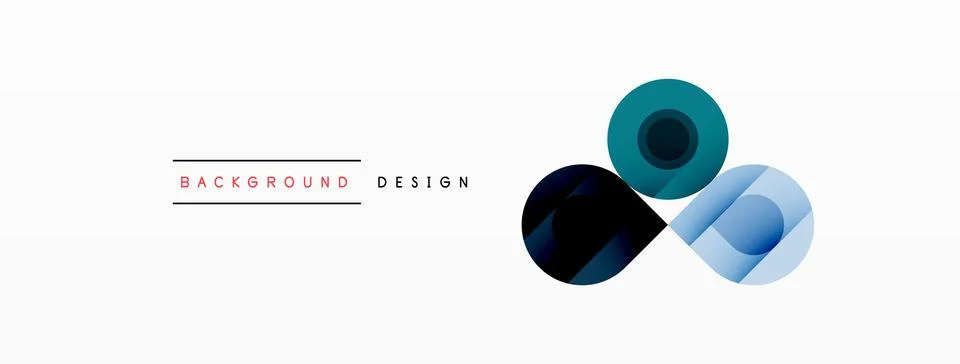 Circular Symphony A Captivating Vector Geometric Abstract Background, Embracing Stock Illustration