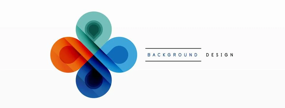 Circular Symphony A Captivating Vector Geometric Abstract Background, Embracing Stock Illustration