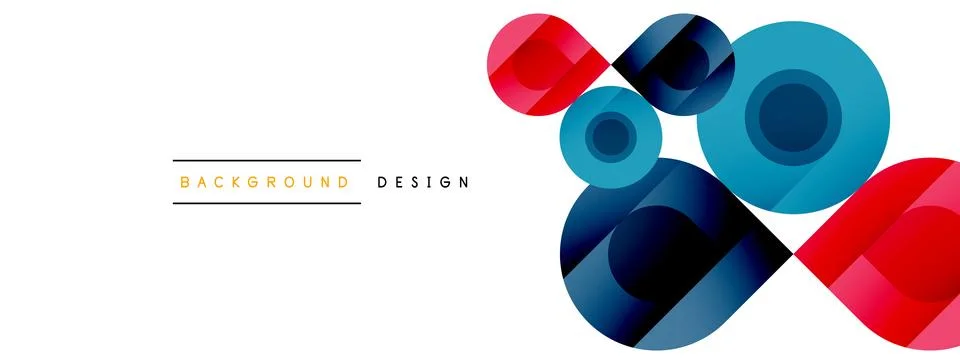 Circular Symphony A Captivating Vector Geometric Abstract Background, Embracing Stock Illustration