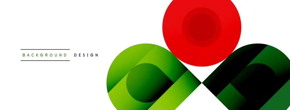 Circular Symphony A Captivating Vector Geometric Abstract Background, Embracing Stock Illustration