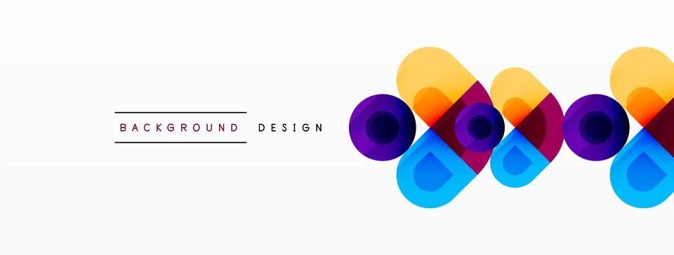Circular Symphony A Captivating Vector Geometric Abstract Background, Embracing Stock Illustration