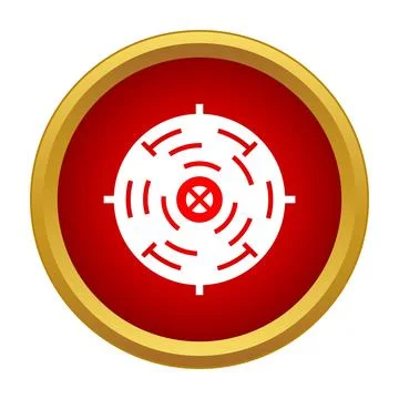Circular target icon representing goal achievement and accuracy Stock Illustration