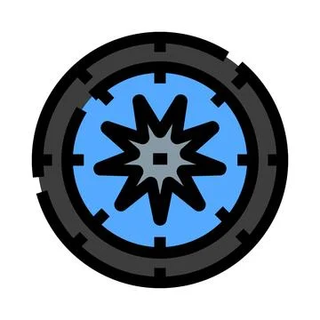 Circular target icon with starburst explosion design Ilustración de archivo