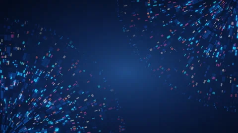 Circular Tech Data Visualization Background With Pixels Stock-Footage 346221107