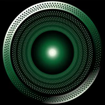 Circular Technical dark green Background vector Stock Illustration
