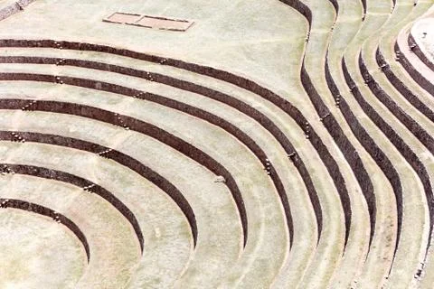 Circular terraces at Moray Stock Photos