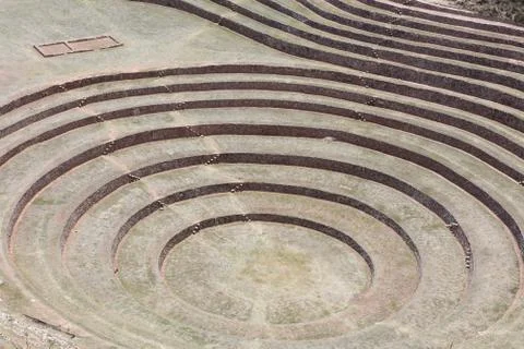 Circular terraces at Moray Foto stock