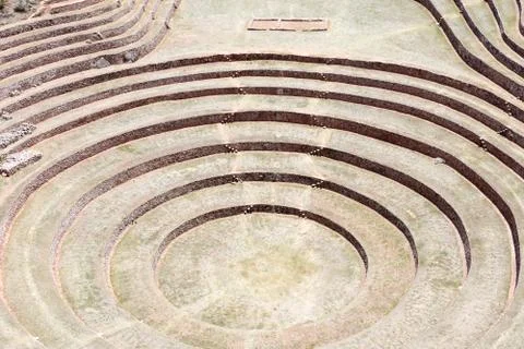 Circular terraces at Moray Foto stock