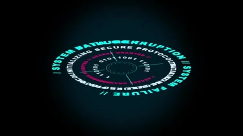 Circular Text Rings Kinetic Typography Motion Loop Stock Footage 334593964