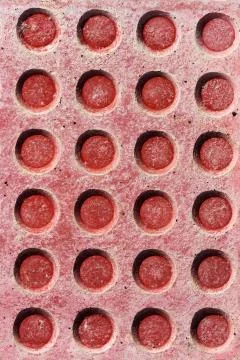 Circular textures on floor Stock Photos