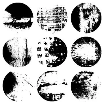 Circular Textures Set Stock Illustration