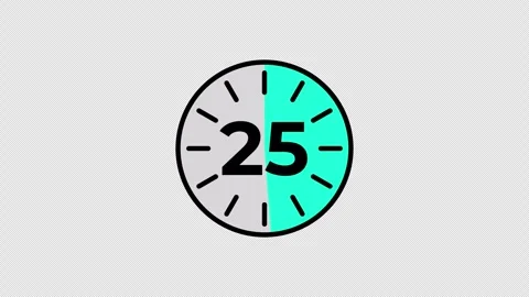 Circular Time Counter Animation with Progressive Color Fill Stock Footage 308883161