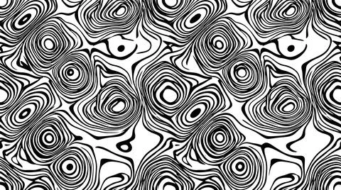 Circular topographic line pattern for creative print media. Stock Illustration
