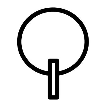 Circular tree outline icon Stock Illustration