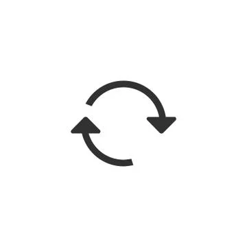 Circular two arrows sign icon. Refresh, convert, exchange ion. Stock Vector Stock Illustration
