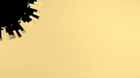 Circular unfolding gold elements - to the upper left corner, + alpha (FULL HD) Stock Footage 95231248