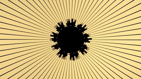 Circular unfolding gold rays - to the center, + alpha (FULL HD) Stockbeeldmateriaal 95230883