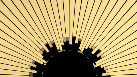 Circular unfolding gold rays - to the lower center, + alpha (FULL HD) Vidéo 95230902