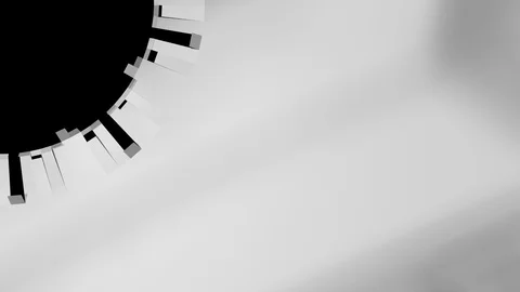 Circular unfolding metal elements - to the upper left corner, + alpha (4K) Video stock 102038278