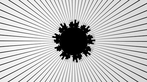 Circular unfolding white rays - to the center, + alpha (FULL HD) Stock-Footage 95231210