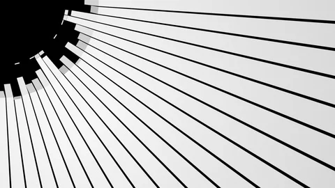 Circular unfolding white rays - to the upper left corner, + alpha (FULL HD) Video stock 93902540