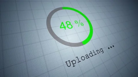 Circular Uploading bar Hud screen Stock Footage 154729865