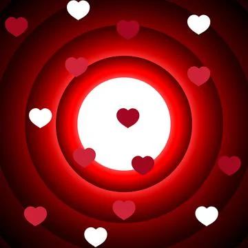 Circular valentines day background Illustration