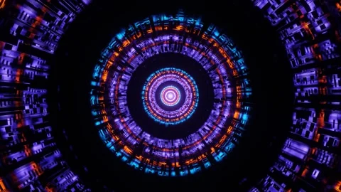 A circular variant colored passage Stock Footage 160527340